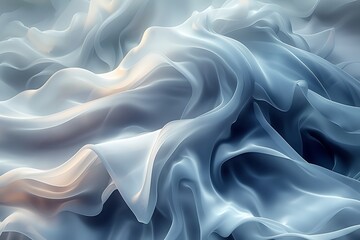 Obraz premium Abstract flowing fabric with soft textures and gentle gradients.