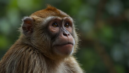 Obraz premium Pensive monkey expression.