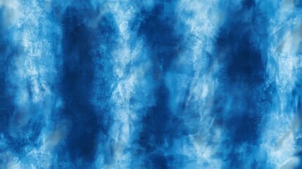 Obraz premium Blue striped tie-dye shirt design. A seamless vector repeat for backgrounds, banners, and batik art. 