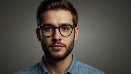 Obraz premium Person with glasses on transparent background for design use.