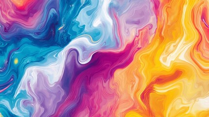 Swirling rainbow tie-dye vector pattern with a 1970s vibe, perfect for abstract design needs. 