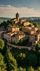 Picturesque village of Cordes-sur-Ciel in France.
