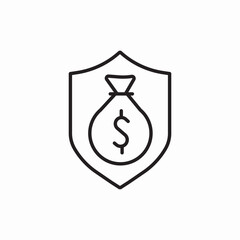 money protection insurance icon sign vector