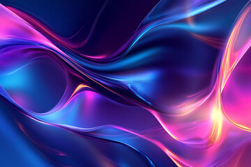 Fototapeta premium Colorful Light Trails with Glowing Neon Waves and Vibrant Energy Flow – Abstract Digital Art Background