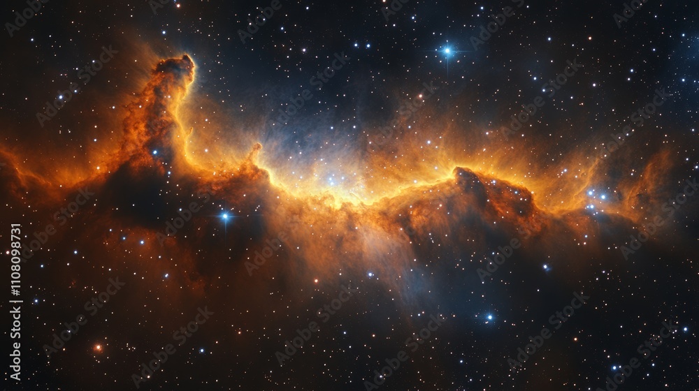 Wall mural greate nebula in deep space with stars. deep scape. astronomical wallpaper.