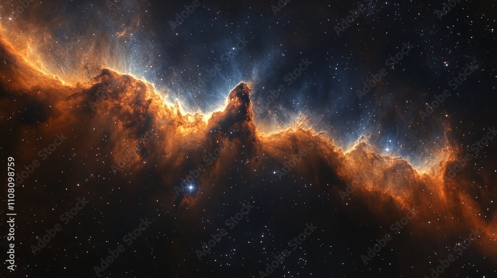 Wall mural greate nebula in deep space with stars. deep scape. astronomical wallpaper.