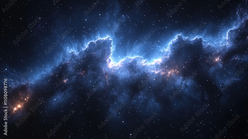 Wall mural greate nebula in deep space with stars. deep scape. astronomical wallpaper.