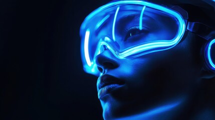 Futuristische schutzbrille neon look