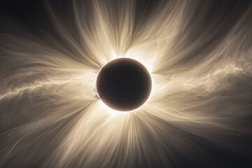Obraz premium Stunning Solar Eclipse Corona Celestial Event