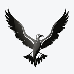 Obraz premium Albatross vector White background illustration Generative Ai