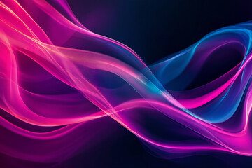 Fototapeta premium Colorful Light Trails with Glowing Neon Waves and Vibrant Energy Flow – Abstract Digital Art Background