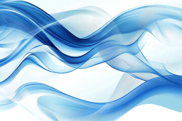 Fototapeta premium Abstract Blue Flowing Lines and Soft Curves with Fluid Motion and Seamless Gradient Background