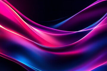 Obraz premium Colorful Light Trails with Glowing Neon Waves and Vibrant Energy Flow – Abstract Digital Art Background