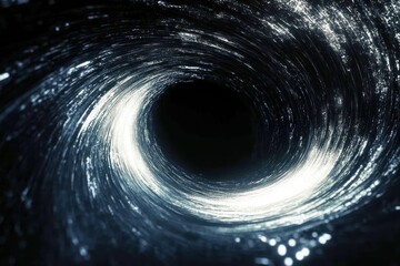 Obraz premium Abstract Swirling Vortex of Light and Dark Space