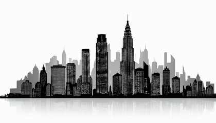 Naklejka premium city skyline