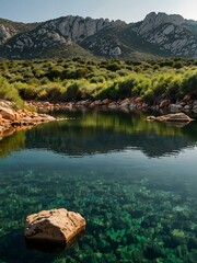 Fototapeta premium Pond in Sardinia, Italy.