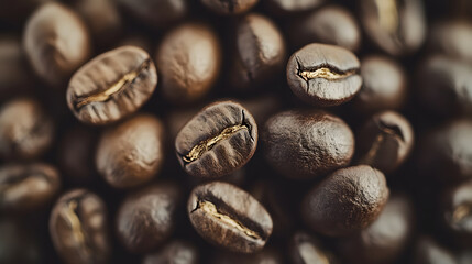 Fototapeta premium High-resolution image showcasing a multitude of roasted coffee beans.