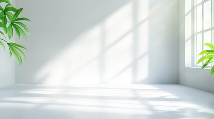 Bright and airy interior with natural light and greenery