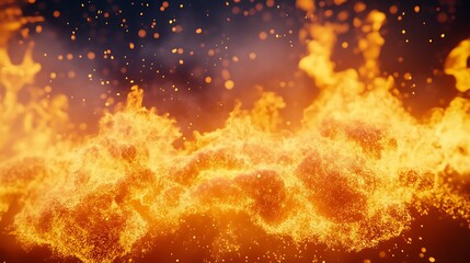 Obraz premium Fiery Cosmic Energy Surges with Plasma Lightning and Electric Explosions in Space