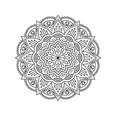Black and white mandala background design