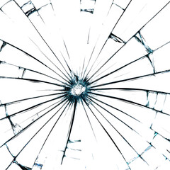 Ultrarealistic Shattered Glass Effect with Broken Glass Background