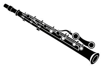 Obraz premium aria flute line art silhouette vector illustration
