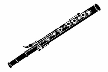 aria flute line art silhouette vector illustration