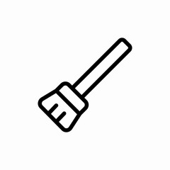 broom sweep icon sign vector