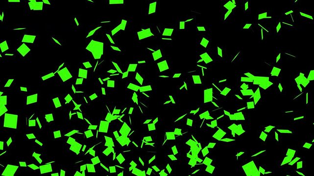 Chroma key transition emulate screen torned as pieces of paper, with alpha png layer