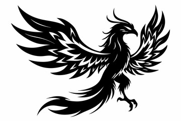 Obraz premium Fenix line art silhouette vector illustration