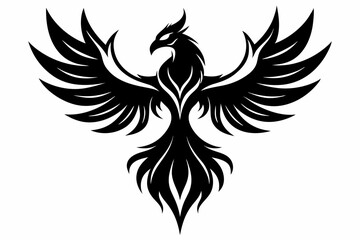 Fototapeta premium Fenix line art silhouette vector illustration