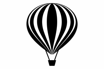 Naklejka premium hot air balloon line art silhouette vector illustration