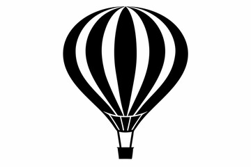 Naklejka premium hot air balloon line art silhouette vector illustration