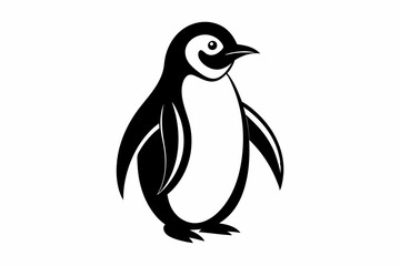 Fototapeta premium penguin line art silhouette vector illustration