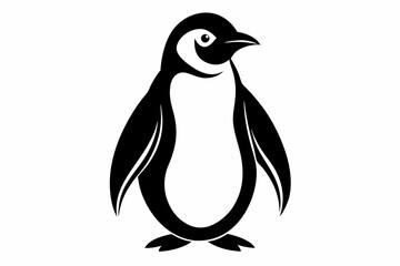 Obraz premium penguin line art silhouette vector illustration
