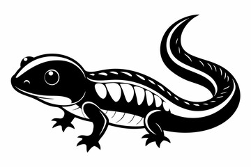 Obraz premium salamander line art silhouette vector illustration