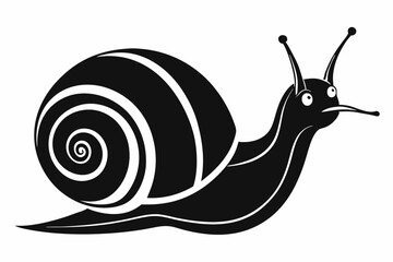 snail line art silhouette vector illustration