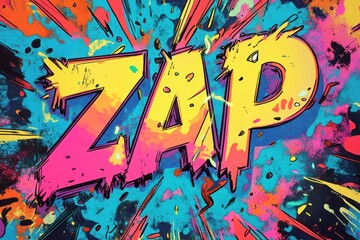 Vibrant Colorful Zap Comic Book Style Art