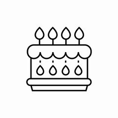 birthday cake icon sign vector
