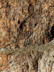 Old Stone Texture with Lines and Granate Close up Brick