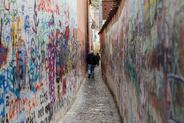 Fototapeta premium Romania. Brashov. View of Rope Street (Strada Sforii).