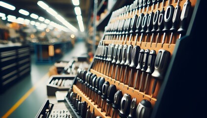 Store Aisle with Extensive Tool Selection