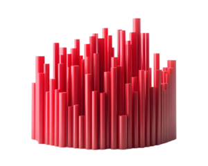 Red Candlestick Chart Illustrating Stock Market Decline, Transparent PNG