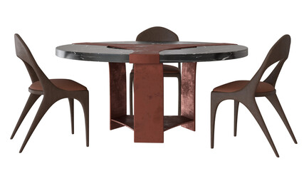 mesa redonda de 3 asientos