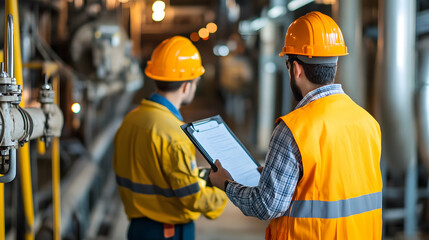 Auditors Conducting Safety Audit of Confined Space Entry Procedures with Permits and Gas Detection Equipment --ar 16:9.illustration