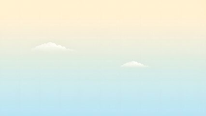 A minimal sky design with faint white clouds and a gradient from pale yellow to soft blue