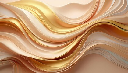 abstract pastel gold theme wavy image background