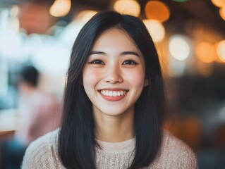 Obraz premium A Smiling Asian woman