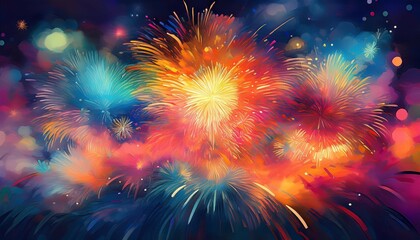 Fototapeta premium fireworks abstract background for celebration