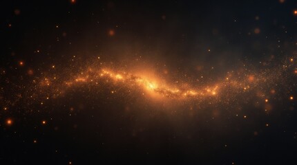 Fototapeta premium A gold starry sky with a lot of stars